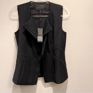NWT- BCBGMaxAzria Mallary Black Sleeveless Vest Size XS